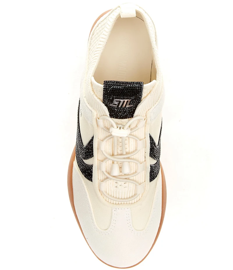 Steve Madden Women's Reboot Rhinestone Low Top Sneakers