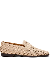 Steve Madden Women's Stewart Woven Raffia Penny Loafers
