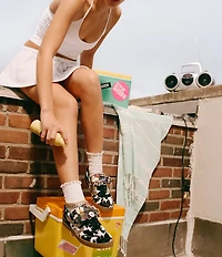 Steve Madden Wyatt Cow Print Haircalf Charm Ornamented Sneakers