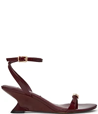 Steve Madden Zaloma Patent Sculpted Wedge Dress Sandals
