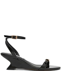Steve Madden Zaloma Patent Sculpted Wedge Dress Sandals