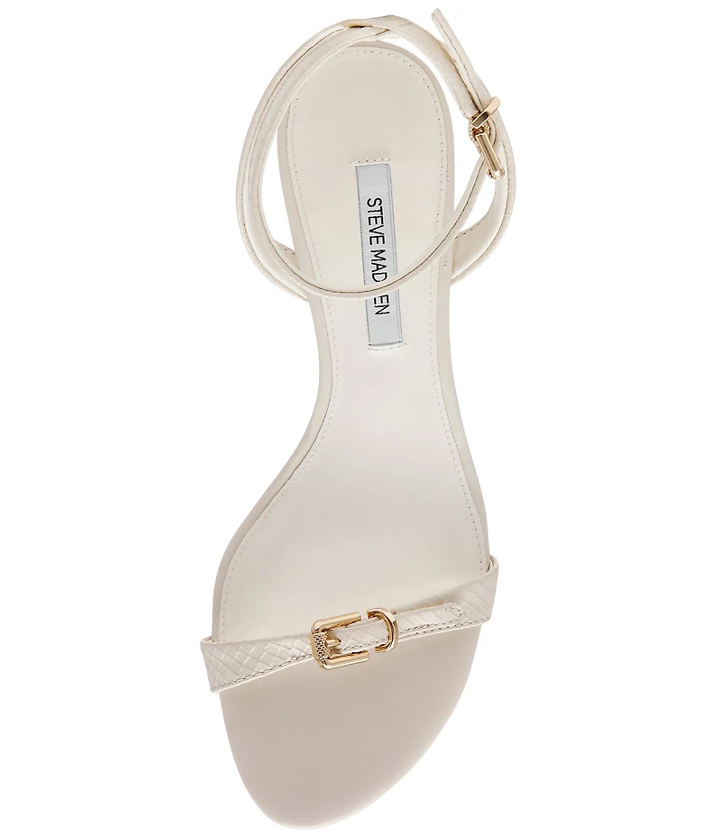 Steve Madden Zaloma Patent Snake Print Sculpted Wedge Dress Sandals