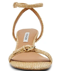 Steve Madden Zaloma Raffia Sculpted Wedge Dress Sandals
