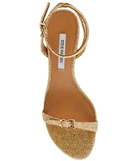 Steve Madden Zaloma Raffia Sculpted Wedge Dress Sandals