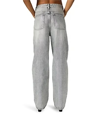 Steve Madden Zo Metallic High Rise Straight Leg Coated Denim Jeans