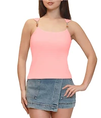 Stevie By Steve Madden Beaded Trim Sweater Tank