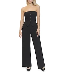 Stevie By Steve Madden Button Front Vest Jumpsuit