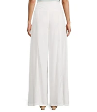 Stevie by Steve Madden Chambray Smocked Wide Leg Pants