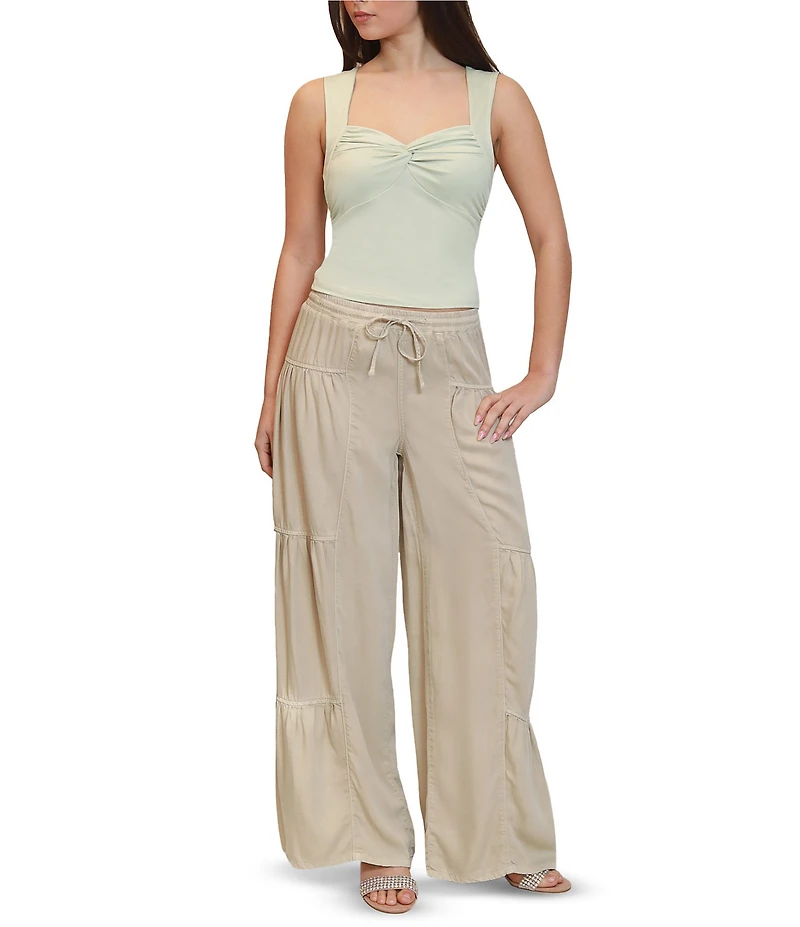 Stevie By Steve Madden Chambray Wide Leg Pants