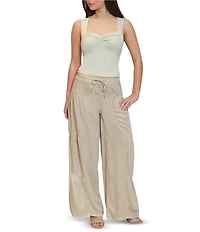 Stevie By Steve Madden Chambray Wide Leg Pants