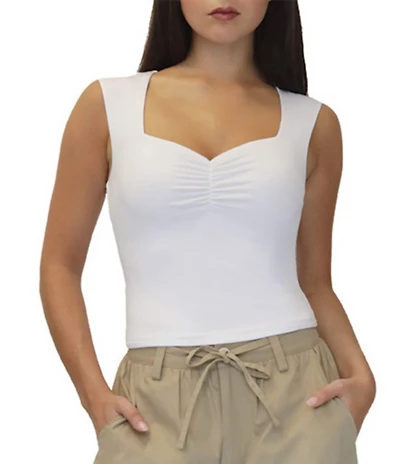 Stevie By Steve Madden Cinch Front Crop Top
