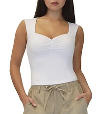 Stevie By Steve Madden Cinch Front Crop Top