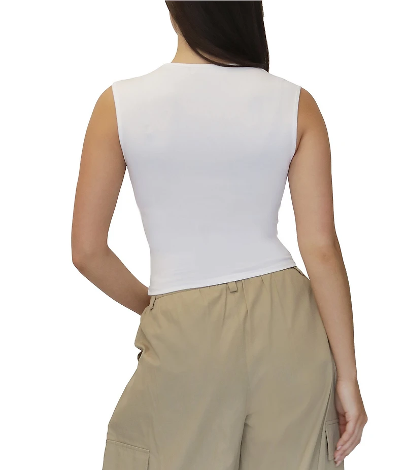 Stevie By Steve Madden Cinch Front Crop Top