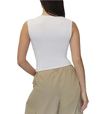 Stevie By Steve Madden Cinch Front Crop Top