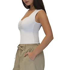 Stevie By Steve Madden Cinch Front Crop Top