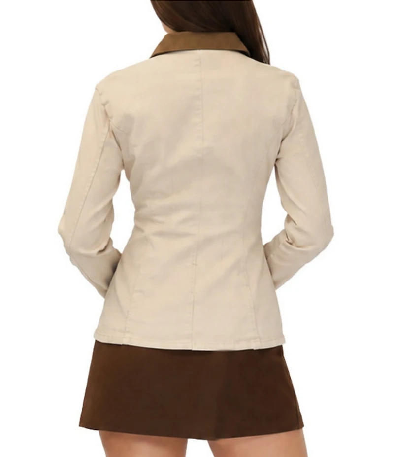 Stevie By Steve Madden Collared Cinched Waist Barn Jacket