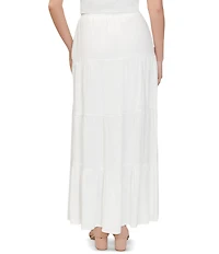 Stevie by Steve Madden Coordinating Mid Rise Tiered Maxi Skirt