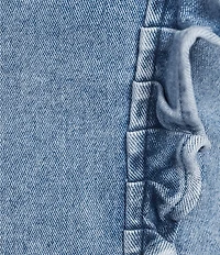 Stevie by Steve Madden Denim Ruffle Sleeve Cropped Top