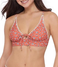 Stevie by Steve Madden Ditsy Floral Triangle Swim Top