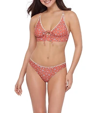 Stevie by Steve Madden Ditsy Floral Triangle Swim Top