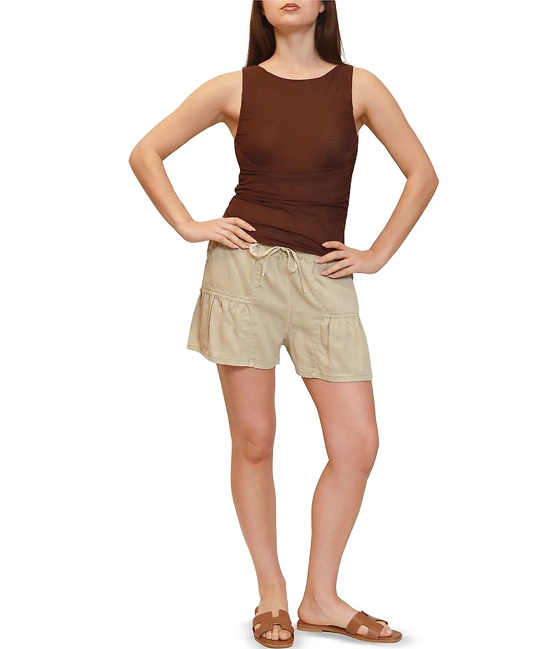 Stevie By Steve Madden Drawstring Tiered Shorts