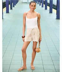 Stevie By Steve Madden Drawstring Tiered Shorts