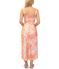 Stevie By Steve Madden Floral Print V-Neck Cami Midi Dress