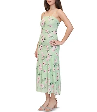 Stevie By Steve Madden Floral Printed Ruched Midi Dress