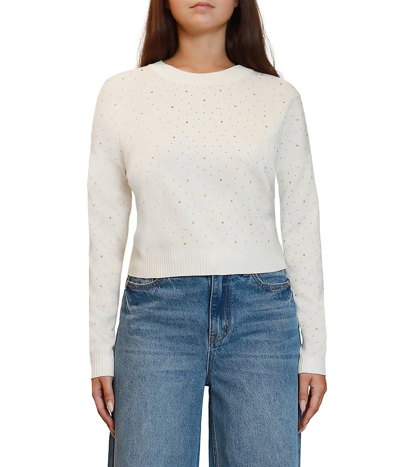 Stevie by Steve Madden Heat Stone Crew Neck Long Sleeve Sweater