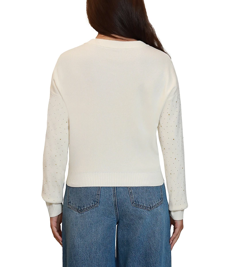 Stevie by Steve Madden Heat Stone Crew Neck Long Sleeve Sweater