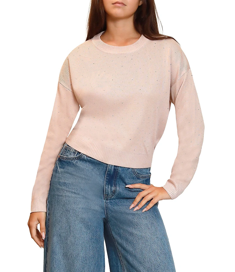 Stevie by Steve Madden Heat Stone Crew Neck Long Sleeve Sweater