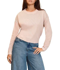 Stevie by Steve Madden Heat Stone Crew Neck Long Sleeve Sweater
