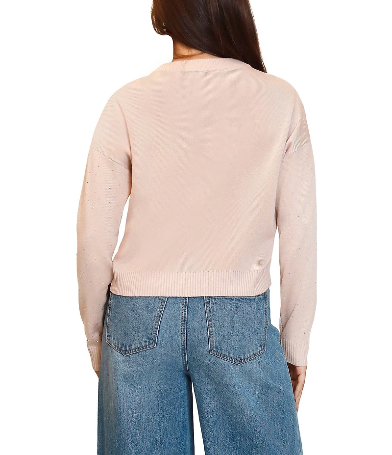 Stevie by Steve Madden Heat Stone Crew Neck Long Sleeve Sweater