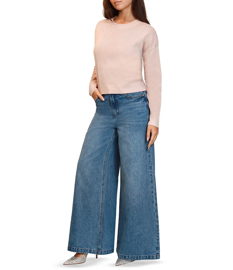 Stevie by Steve Madden Heat Stone Crew Neck Long Sleeve Sweater