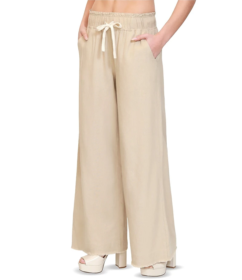 Stevie by Steve Madden Linen Blend Wide Leg Pants