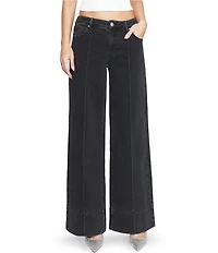 Stevie Jeans Lucy Wide Leg Pintucked Seam Jeans