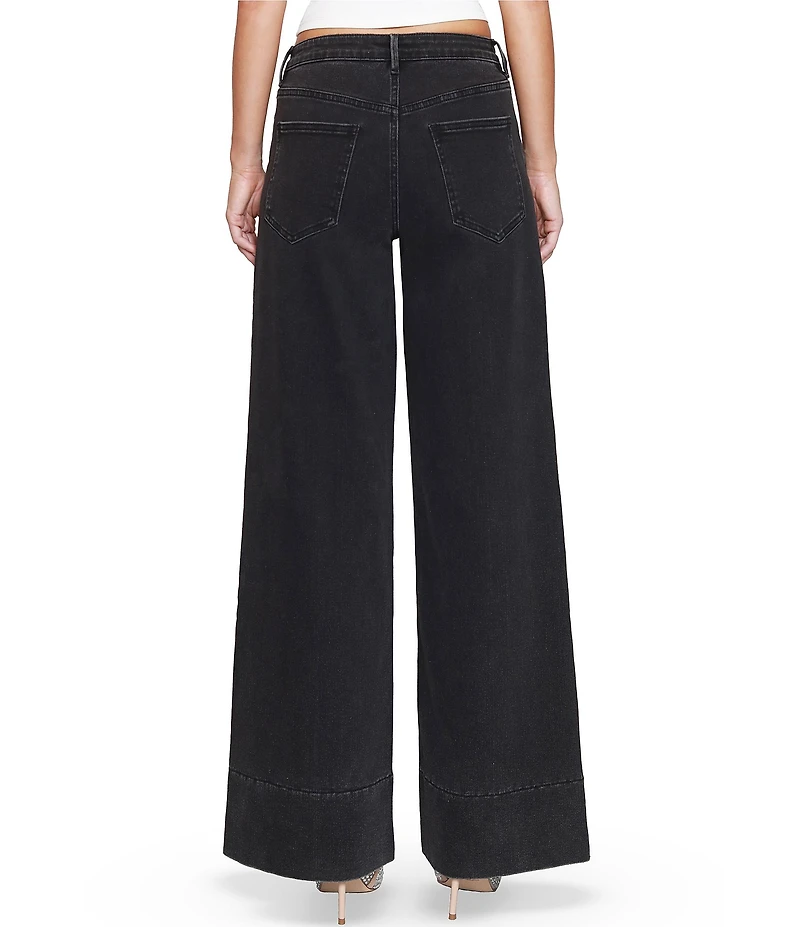 Stevie Jeans Lucy Wide Leg Pintucked Seam Jeans