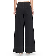 Stevie Jeans Lucy Wide Leg Pintucked Seam Jeans