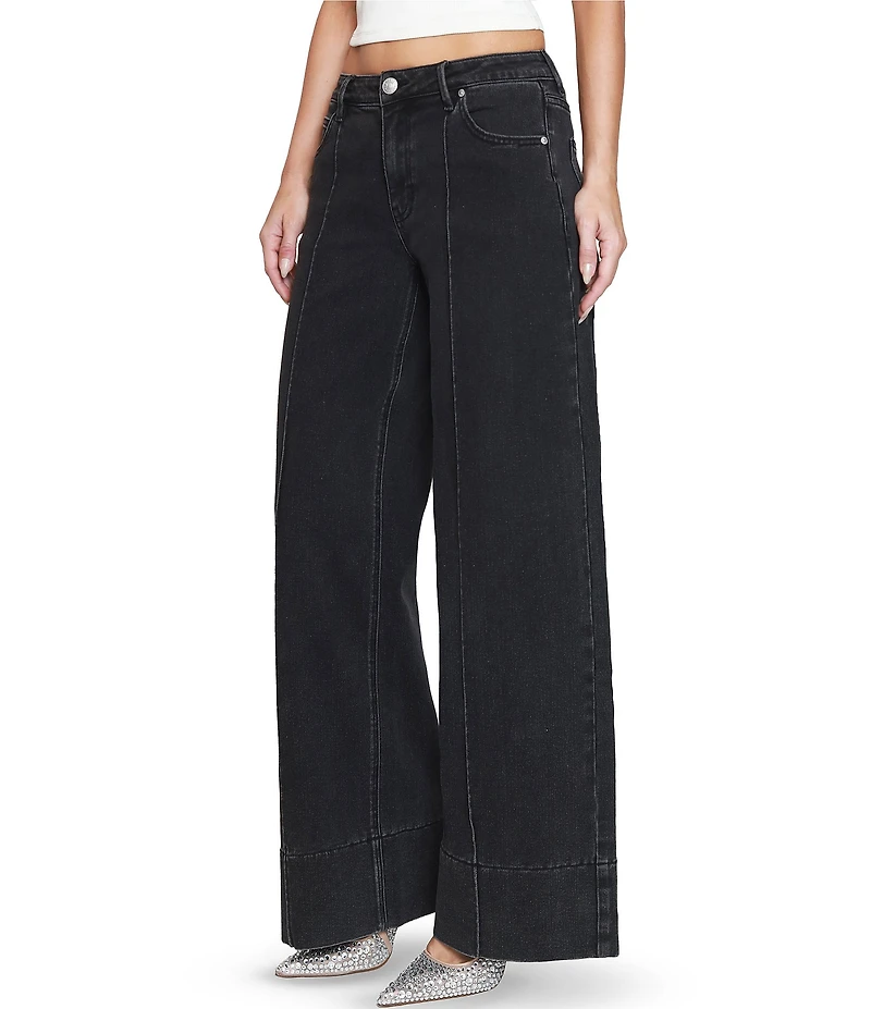 Stevie Jeans Lucy Wide Leg Pintucked Seam Jeans