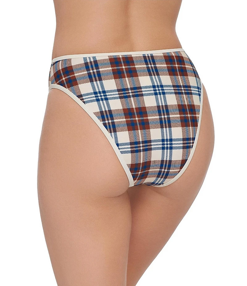 Stevie by Steve Madden Mad About Plaid High Waist Swim Bottoms