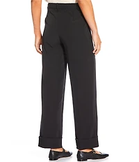 Stevie By Steve Madden Relaxed Straight Leg Cuffed Trouser Pants
