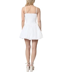 Stevie by Steve Madden Removable Strap Bubble Hem Mini Dress