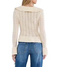 Stevie By Steve Madden Ruffle Tie Front Cardigan