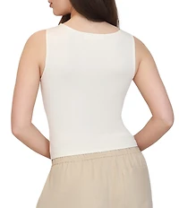 Stevie by Steve Madden Scoop Neck Ruched Tank Top