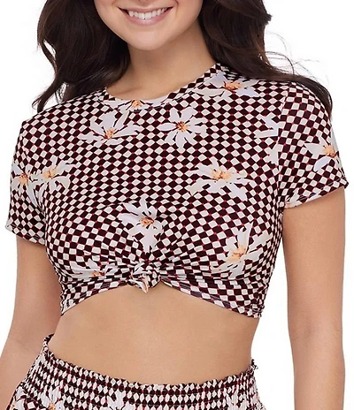 Stevie by Steve Madden Spring Bloom Rashguard Swim Top