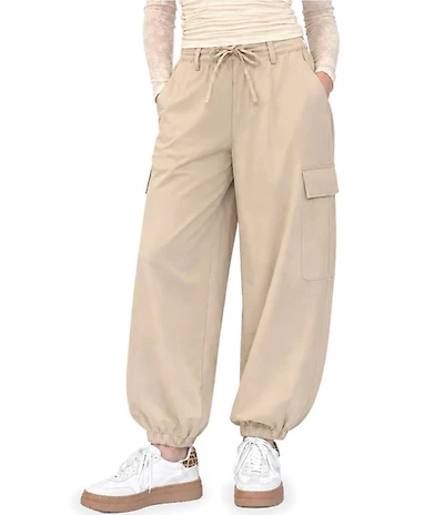 Stevie By Steve Madden Tie Waist Barrel Cargo Pants