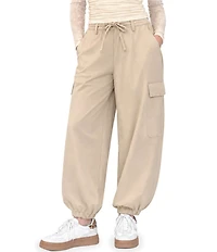 Stevie By Steve Madden Tie Waist Barrel Cargo Pants