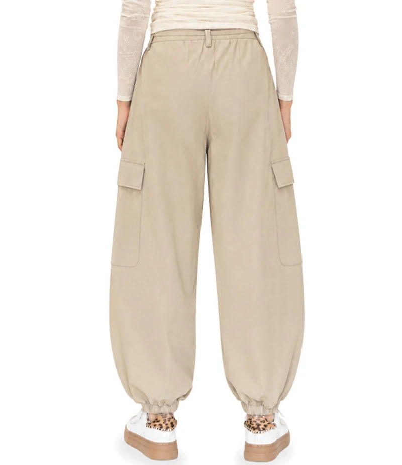 Stevie By Steve Madden Tie Waist Barrel Cargo Pants