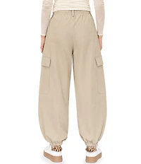 Stevie By Steve Madden Tie Waist Barrel Cargo Pants