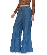 Stevie By Steve Madden Tiered Wide Leg Full Length Pants